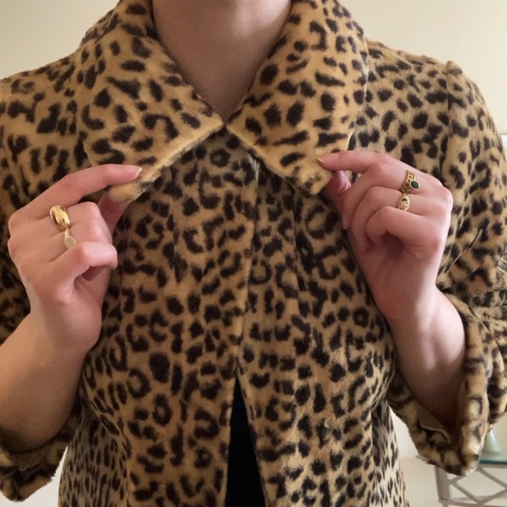 Vintage Leopard Swing Coat